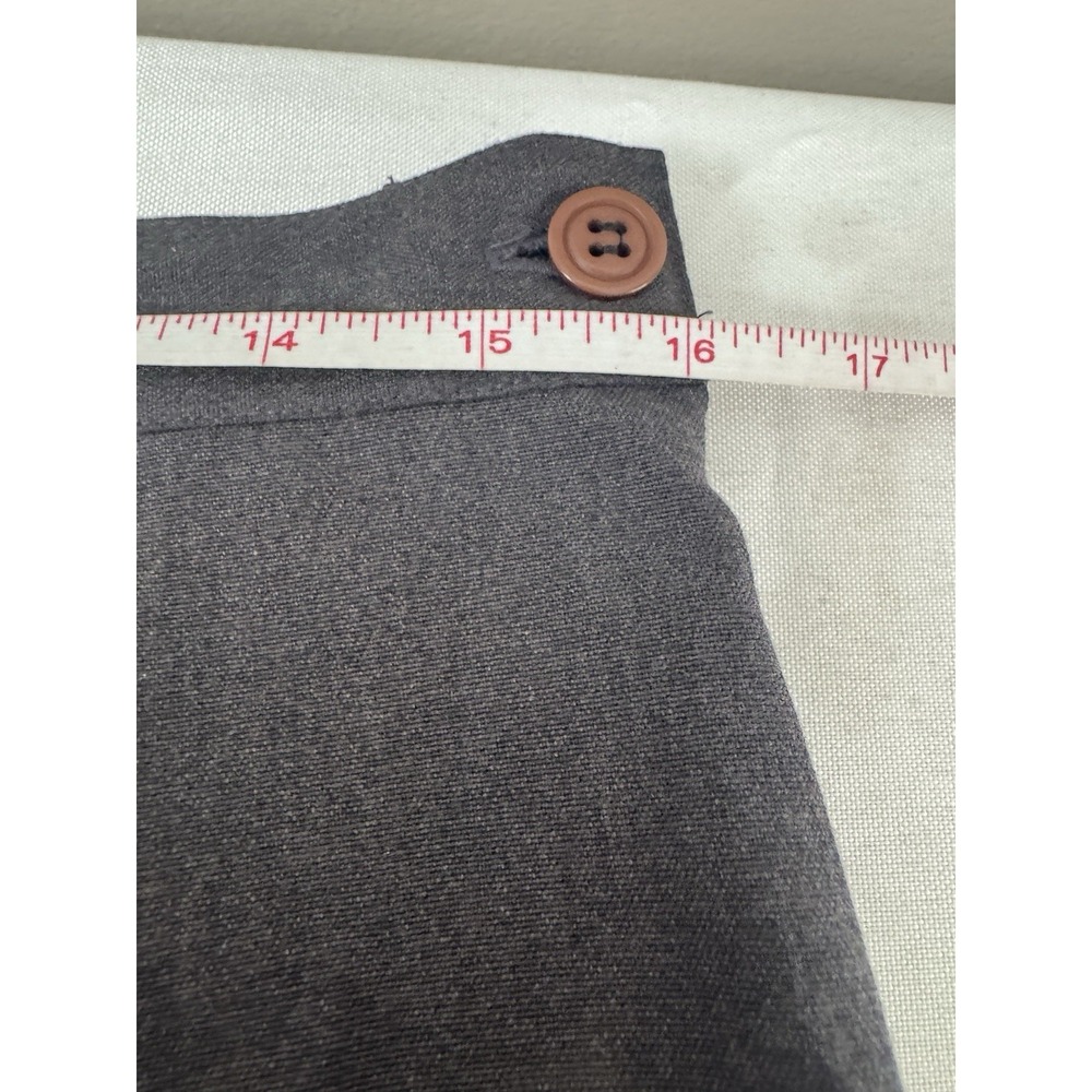 Vintage 90s Gray Back Pleated Midi Skirt 14 Dark Academia Whimsigoth Military - Picture 9 of 11